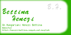 bettina henczi business card